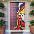 Personalised Adelaide Crows Door Cover Trippy Psychedelic Abstract Art Mascot Football Fans