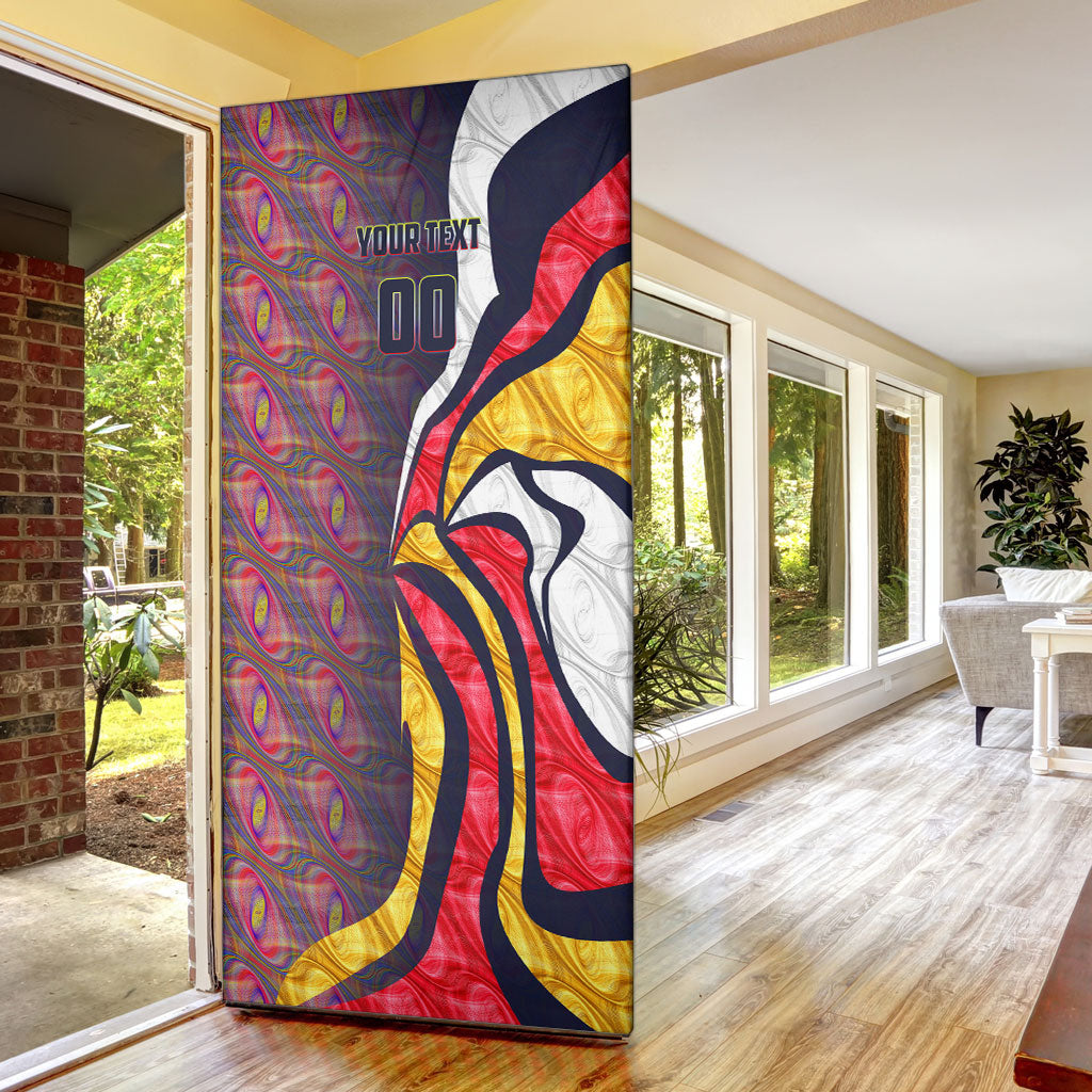 Personalised Adelaide Crows Door Cover Trippy Psychedelic Abstract Art Mascot Football Fans