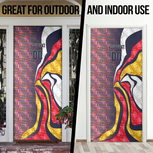 Personalised Adelaide Crows Door Cover Trippy Psychedelic Abstract Art Mascot Football Fans
