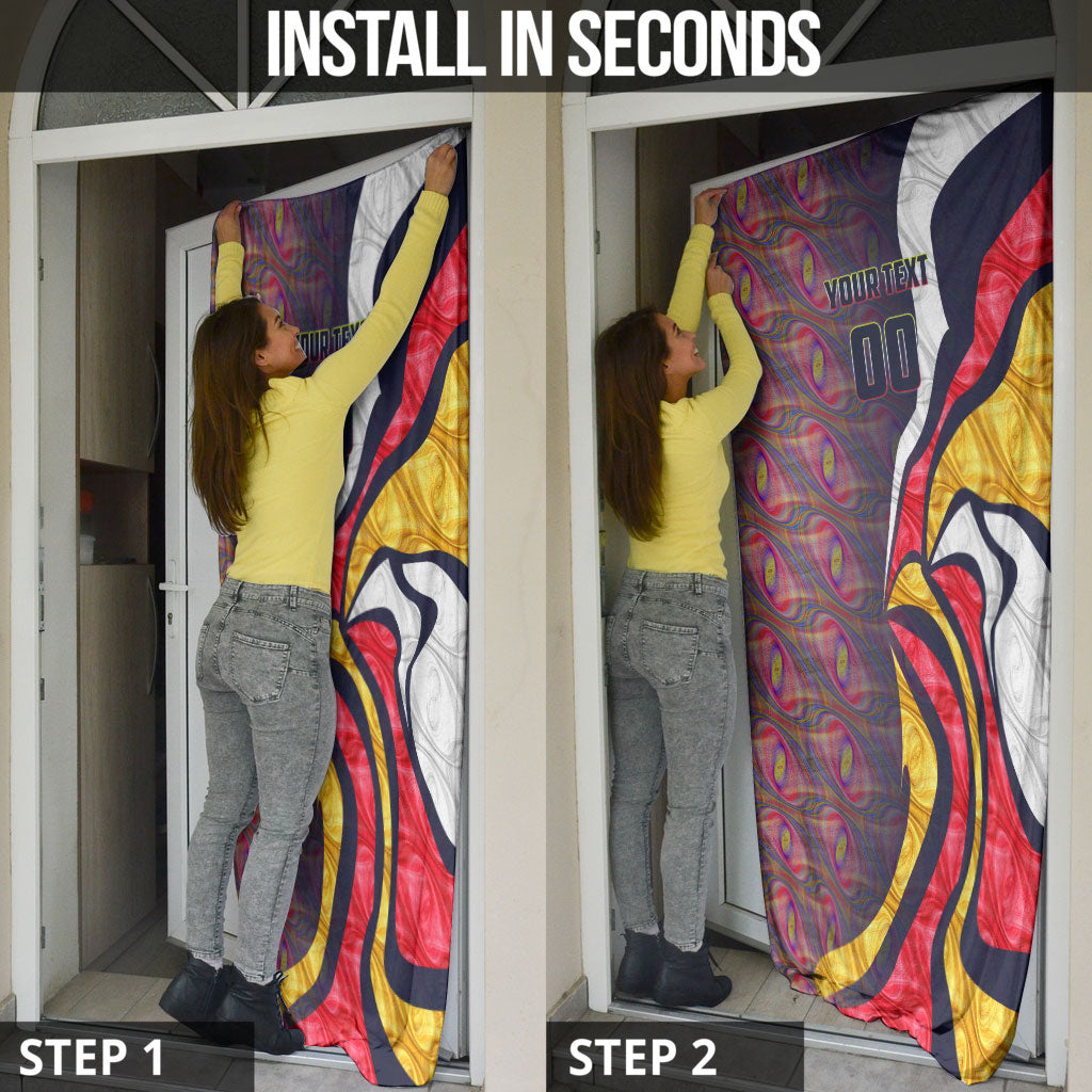 Personalised Adelaide Crows Door Cover Trippy Psychedelic Abstract Art Mascot Football Fans