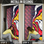 Personalised Adelaide Crows Door Cover Trippy Psychedelic Abstract Art Mascot Football Fans