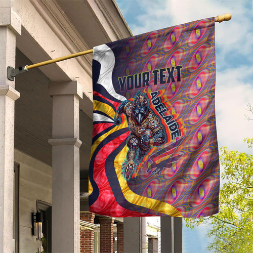 Personalised Adelaide Crows Garden Flag Trippy Psychedelic Abstract Art Mascot Football Fans