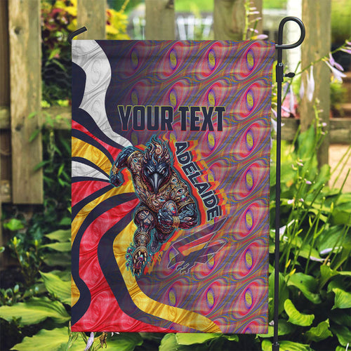 Personalised Adelaide Crows Garden Flag Trippy Psychedelic Abstract Art Mascot Football Fans