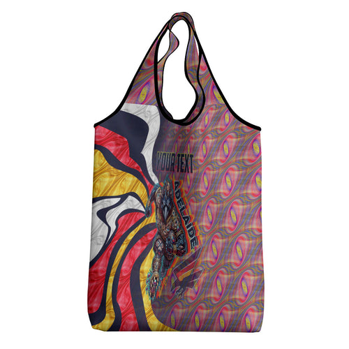 Personalised Adelaide Crows Grocery Bag Trippy Psychedelic Abstract Art Mascot Football Fans