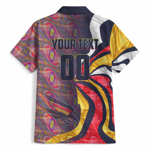 Personalised Adelaide Crows Hawaiian Shirt Trippy Psychedelic Abstract Art Mascot Football Fans