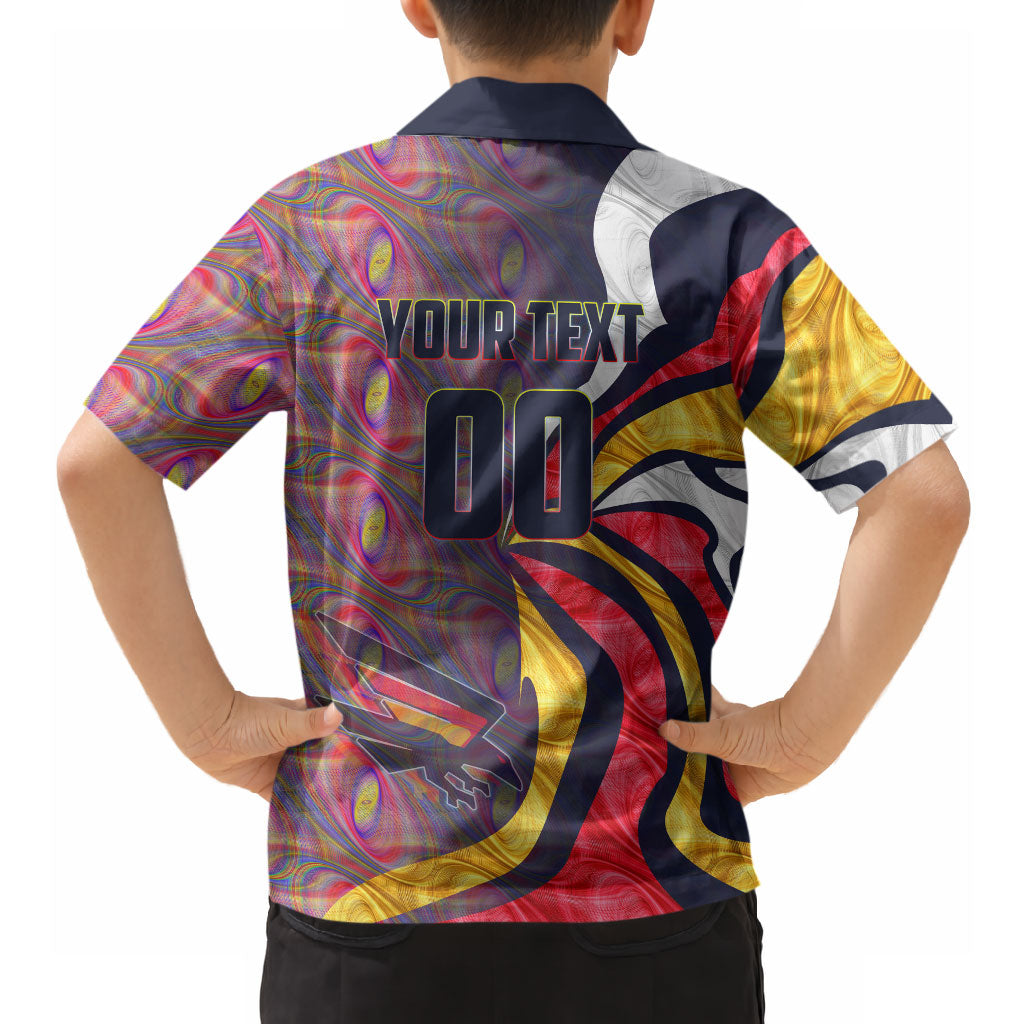 Personalised Adelaide Crows Hawaiian Shirt Trippy Psychedelic Abstract Art Mascot Football Fans