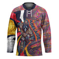 Personalised Adelaide Crows Hockey Jersey Trippy Psychedelic Abstract Art Mascot Football Fans