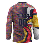 Personalised Adelaide Crows Hockey Jersey Trippy Psychedelic Abstract Art Mascot Football Fans