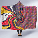 Personalised Adelaide Crows Hooded Blanket Trippy Psychedelic Abstract Art Mascot Football Fans