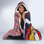 Personalised Adelaide Crows Hooded Blanket Trippy Psychedelic Abstract Art Mascot Football Fans