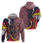 Personalised Adelaide Crows Hoodie Trippy Psychedelic Abstract Art Mascot Football Fans