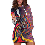Personalised Adelaide Crows Hoodie Dress Trippy Psychedelic Abstract Art Mascot Football Fans