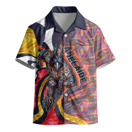 Personalised Adelaide Crows Kid Hawaiian Shirt Trippy Psychedelic Abstract Art Mascot Football Fans
