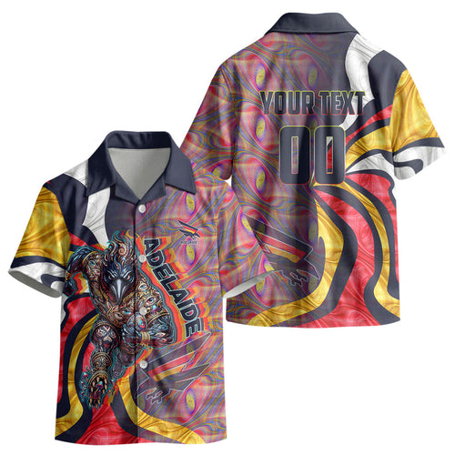 Personalised Adelaide Crows Kid Hawaiian Shirt Trippy Psychedelic Abstract Art Mascot Football Fans