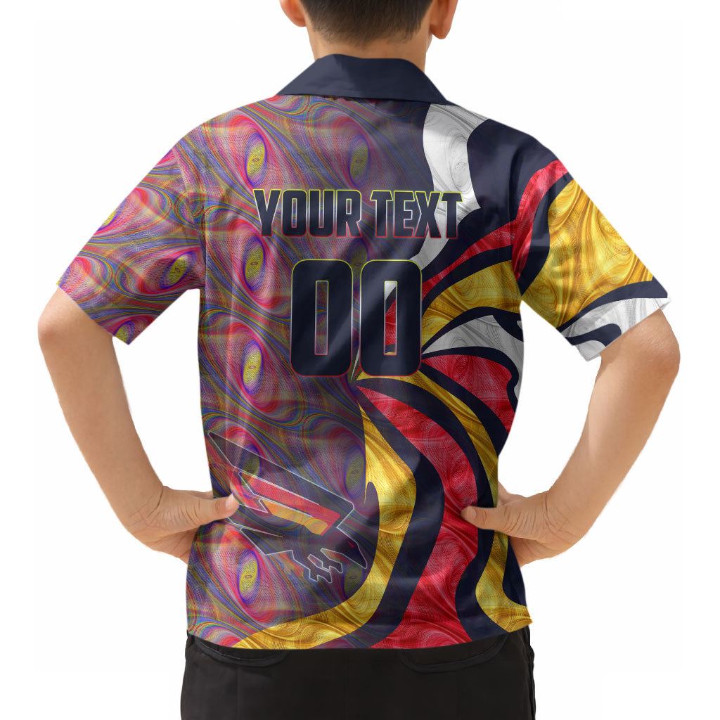 Personalised Adelaide Crows Kid Hawaiian Shirt Trippy Psychedelic Abstract Art Mascot Football Fans
