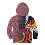 Personalised Adelaide Crows Kid Hoodie Trippy Psychedelic Abstract Art Mascot Football Fans