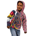 Personalised Adelaide Crows Kid Hoodie Trippy Psychedelic Abstract Art Mascot Football Fans