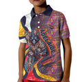 Personalised Adelaide Crows Kid Polo Shirt Trippy Psychedelic Abstract Art Mascot Football Fans
