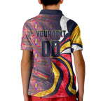 Personalised Adelaide Crows Kid Polo Shirt Trippy Psychedelic Abstract Art Mascot Football Fans