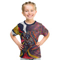 Personalised Adelaide Crows Kid T Shirt Trippy Psychedelic Abstract Art Mascot Football Fans