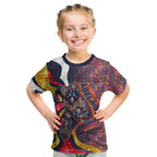 Personalised Adelaide Crows Kid T Shirt Trippy Psychedelic Abstract Art Mascot Football Fans