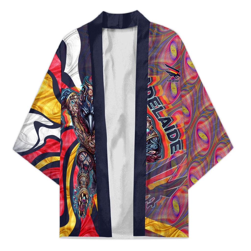 Personalised Adelaide Crows Kimono Trippy Psychedelic Abstract Art Mascot Football Fans