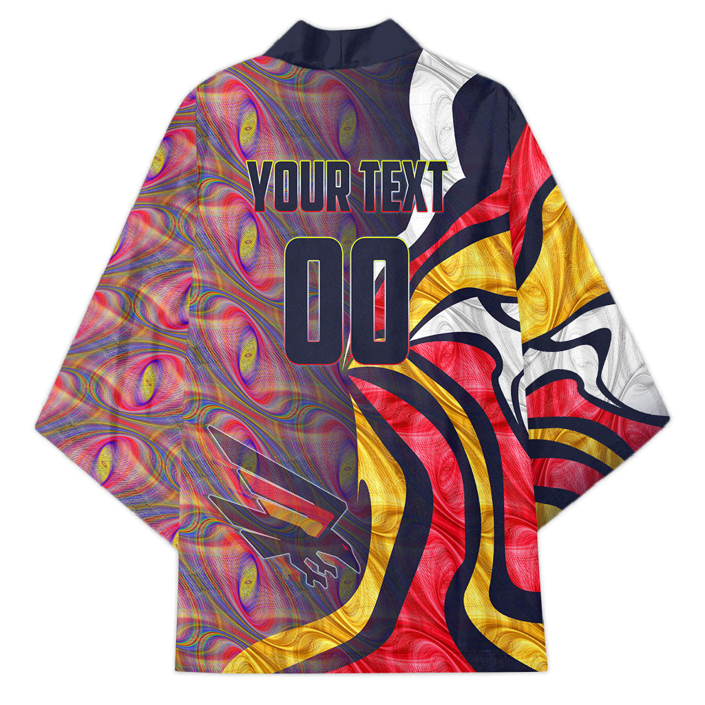 Personalised Adelaide Crows Kimono Trippy Psychedelic Abstract Art Mascot Football Fans