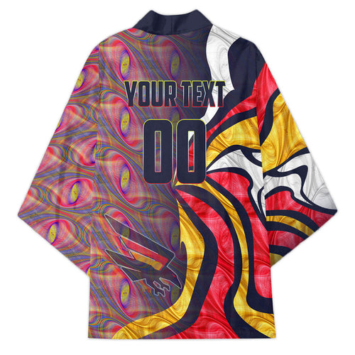 Personalised Adelaide Crows Kimono Trippy Psychedelic Abstract Art Mascot Football Fans
