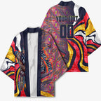 Personalised Adelaide Crows Kimono Trippy Psychedelic Abstract Art Mascot Football Fans