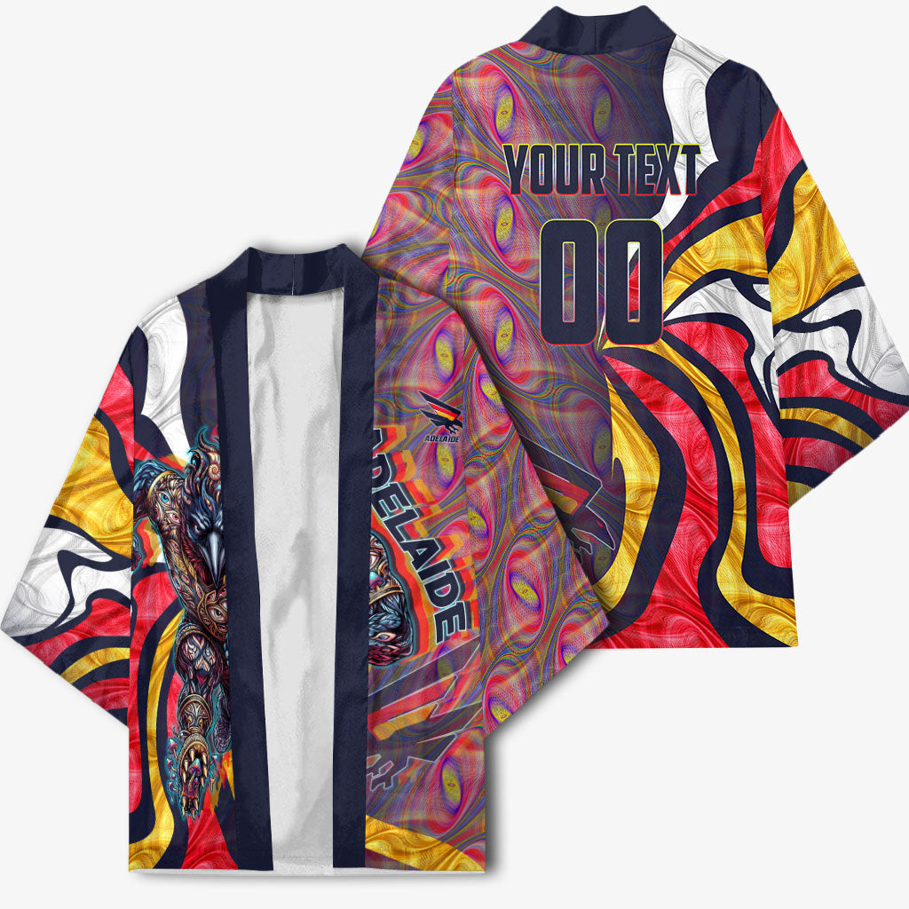 Personalised Adelaide Crows Kimono Trippy Psychedelic Abstract Art Mascot Football Fans