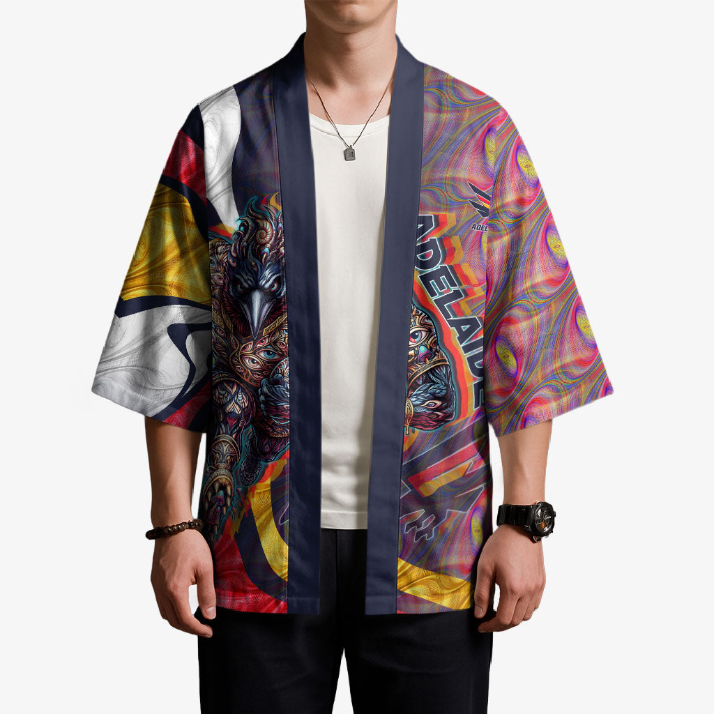 Personalised Adelaide Crows Kimono Trippy Psychedelic Abstract Art Mascot Football Fans