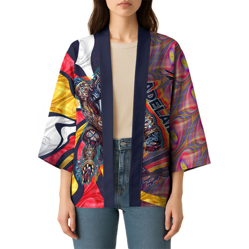 Personalised Adelaide Crows Kimono Trippy Psychedelic Abstract Art Mascot Football Fans