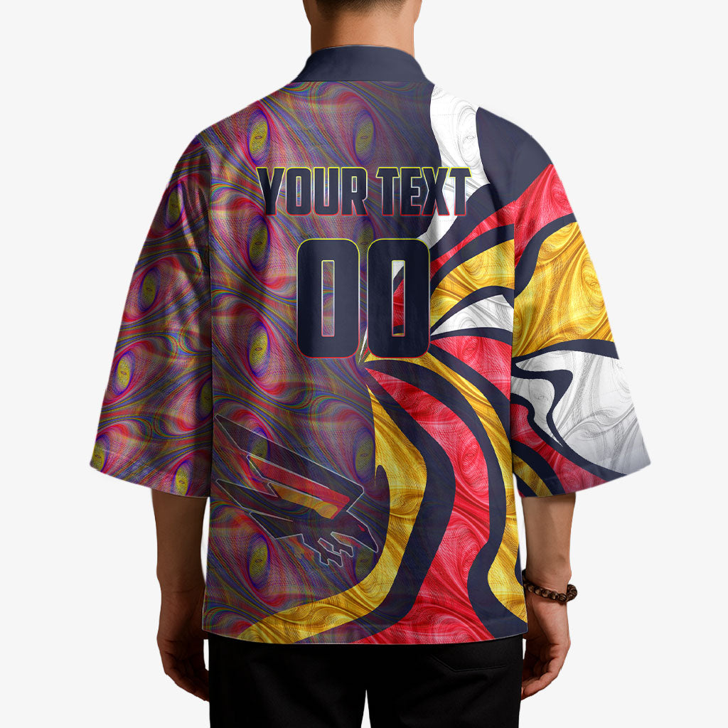 Personalised Adelaide Crows Kimono Trippy Psychedelic Abstract Art Mascot Football Fans