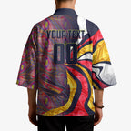 Personalised Adelaide Crows Kimono Trippy Psychedelic Abstract Art Mascot Football Fans