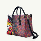 Personalised Adelaide Crows Leather Bag Trippy Psychedelic Abstract Art Mascot Football Fans