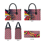 Personalised Adelaide Crows Leather Bag Trippy Psychedelic Abstract Art Mascot Football Fans