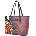 Personalised Adelaide Crows Leather Tote Bag Trippy Psychedelic Abstract Art Mascot Football Fans