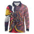 Personalised Adelaide Crows Long Sleeve Polo Shirt Trippy Psychedelic Abstract Art Mascot Football Fans
