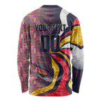 Personalised Adelaide Crows Long Sleeve Shirt Trippy Psychedelic Abstract Art Mascot Football Fans