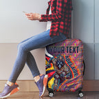 Personalised Adelaide Crows Luggage Cover Trippy Psychedelic Abstract Art Mascot Football Fans
