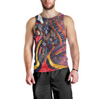 Personalised Adelaide Crows Men Tank Top Trippy Psychedelic Abstract Art Mascot Football Fans