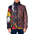 Personalised Adelaide Crows Padded Jacket Trippy Psychedelic Abstract Art Mascot Football Fans