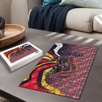 Personalised Adelaide Crows Puzzle Trippy Psychedelic Abstract Art Mascot Football Fans