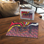 Personalised Adelaide Crows Puzzle Trippy Psychedelic Abstract Art Mascot Football Fans