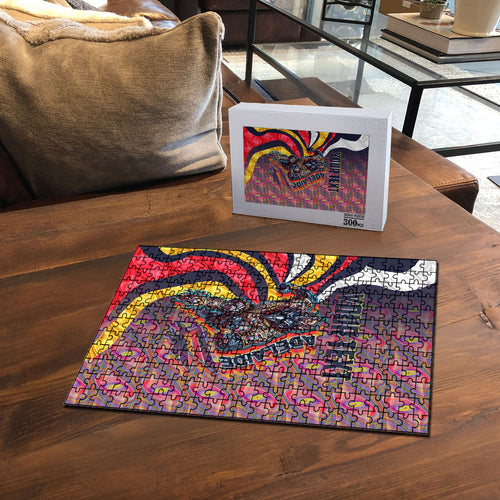 Personalised Adelaide Crows Puzzle Trippy Psychedelic Abstract Art Mascot Football Fans