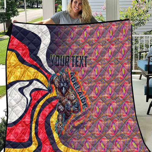 Personalised Adelaide Crows Quilt Trippy Psychedelic Abstract Art Mascot Football Fans