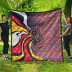 Personalised Adelaide Crows Quilt Trippy Psychedelic Abstract Art Mascot Football Fans