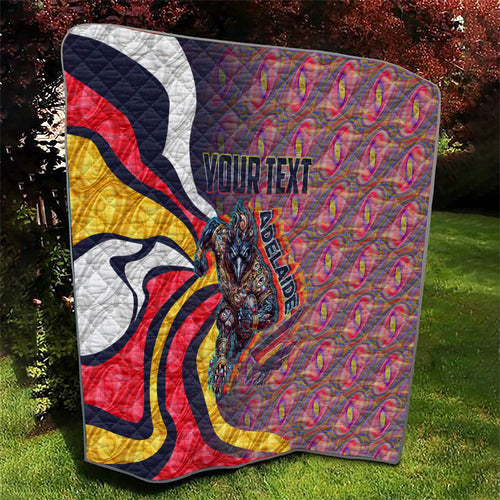 Personalised Adelaide Crows Quilt Trippy Psychedelic Abstract Art Mascot Football Fans
