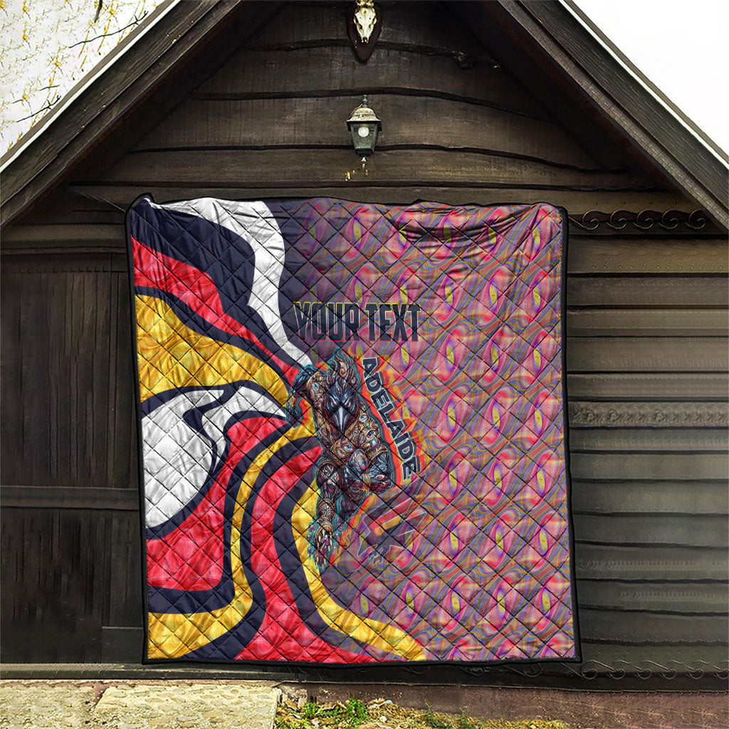 Personalised Adelaide Crows Quilt Trippy Psychedelic Abstract Art Mascot Football Fans