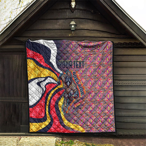 Personalised Adelaide Crows Quilt Trippy Psychedelic Abstract Art Mascot Football Fans